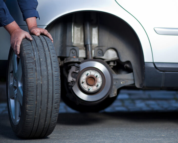 changing a tire